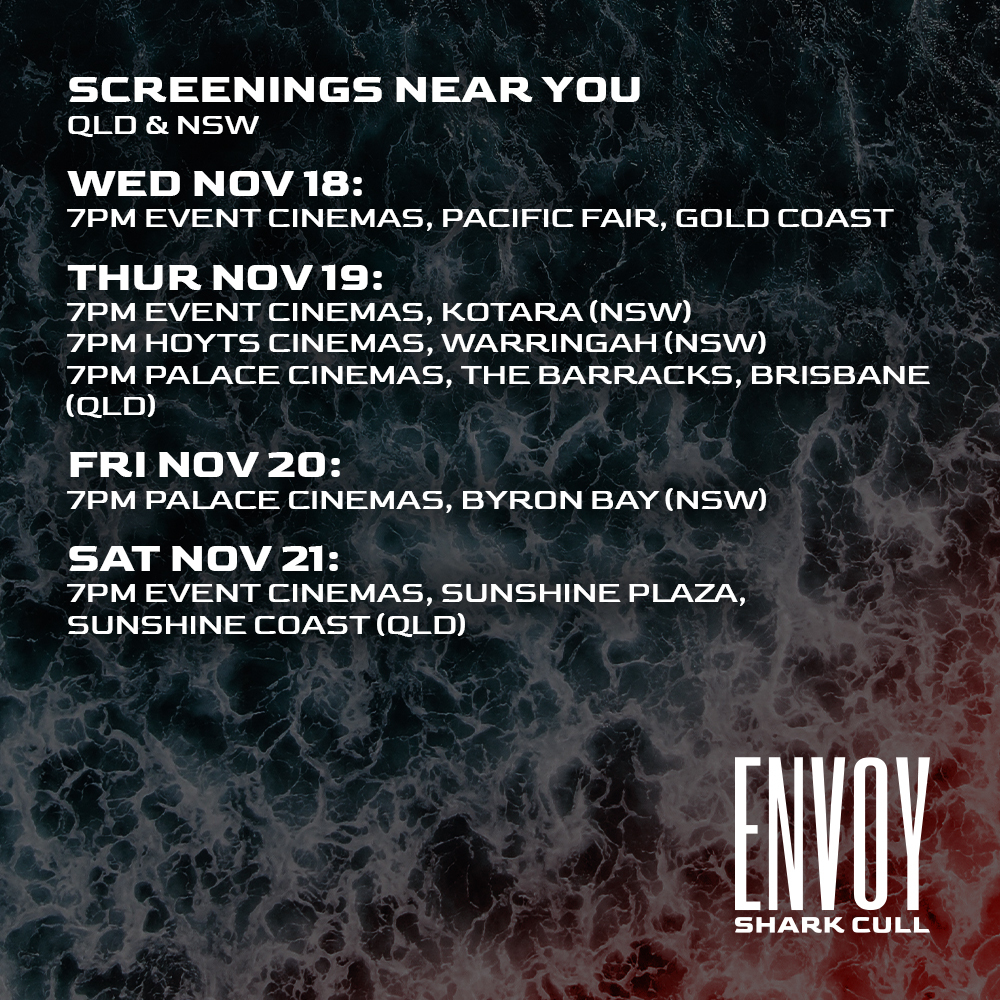 AustMarConsSoc's tweet photo. Are you ready for the release of @EnvoyFilm?

Here's your chance to catch a screening of the film on the big screen before it lands on a streaming platform.

Details for premiere screenings in QLD &amp; NSW on the second graphic.

Secure your ticket now >>
https://t.co/km8qlBALgC https://t.co/1rJ0iZtheV