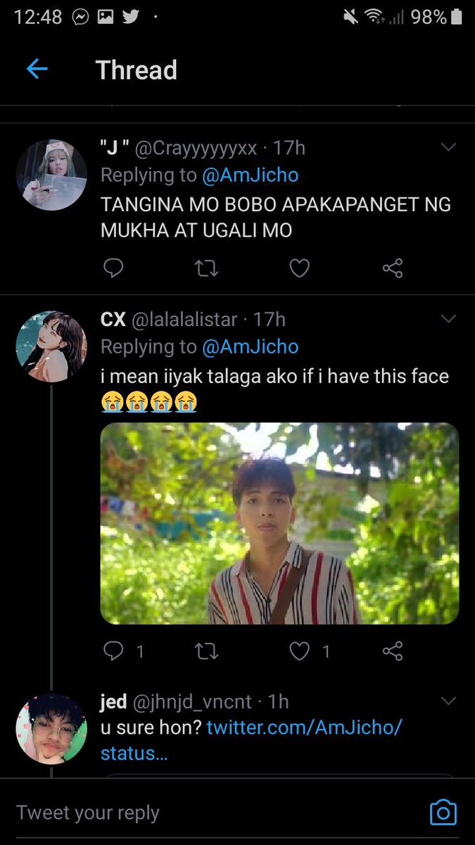 chaenginanyo's tweet photo. hi @OT4BlinkIris and my co-blinks. thank u for a misleading info and defaming my friend @AmJicho. he clearly not know that this group even exist. even after clearing his name, people are still leaking his private info's and people are coming at him without knowing the truth- https://t.co/MT1LTy7bpS