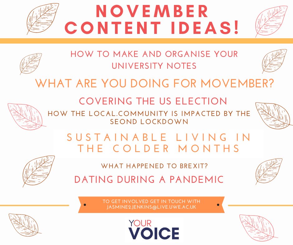 Content ideas for November!