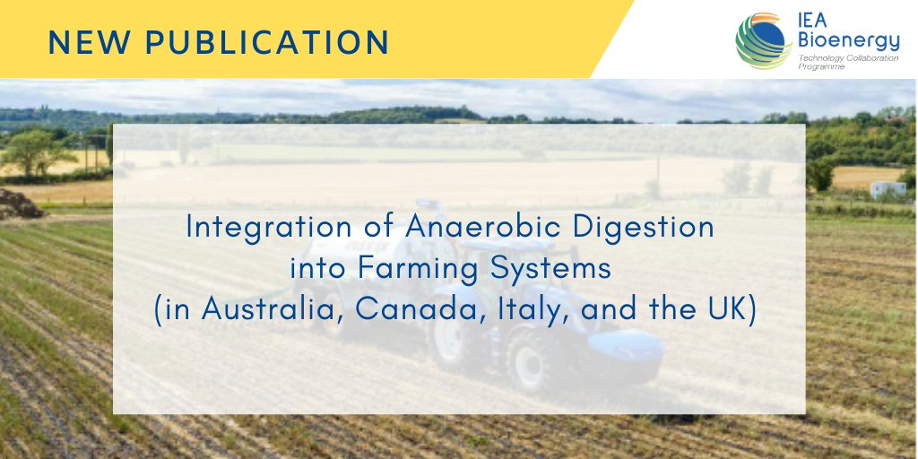IEABioenergy's tweet photo. New #IEABioenergy #Task37 publication assessing the role of #biogas integrated into the farming system through examination of policy, practices & strategies in 4 very distinct countries with very different climatic conditions: Australia, Canada, Italy & UK https://t.co/f29PO4FFvY https://t.co/LjmPfGeJs5