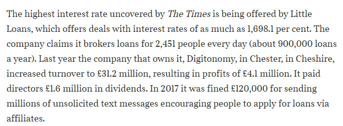 The Times carried a story over the wknd about the new breed of payday lenders entering the market. These companies are making a fortune off the backs of people whose finances have been rendered vulnerable since the pandemic. This must not be the new normal thetimes.co.uk/article/new-br…