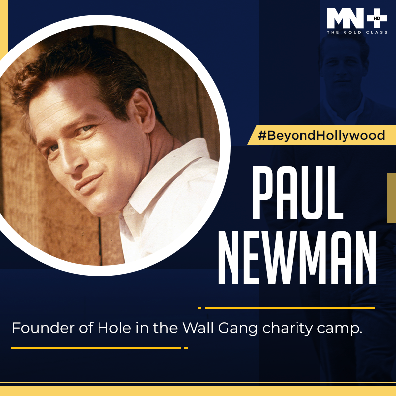 mnplustv's tweet photo. #PaulNewman is a hero in real life as he expanded the #HoleInTheWallGangCharity camp to multiple locations, equipped with holistic medical facilities. This generous camp abodes unwell kids and helps them bond with other children for a couple of weeks. #BeyondHollywood https://t.co/aIveUisyIo