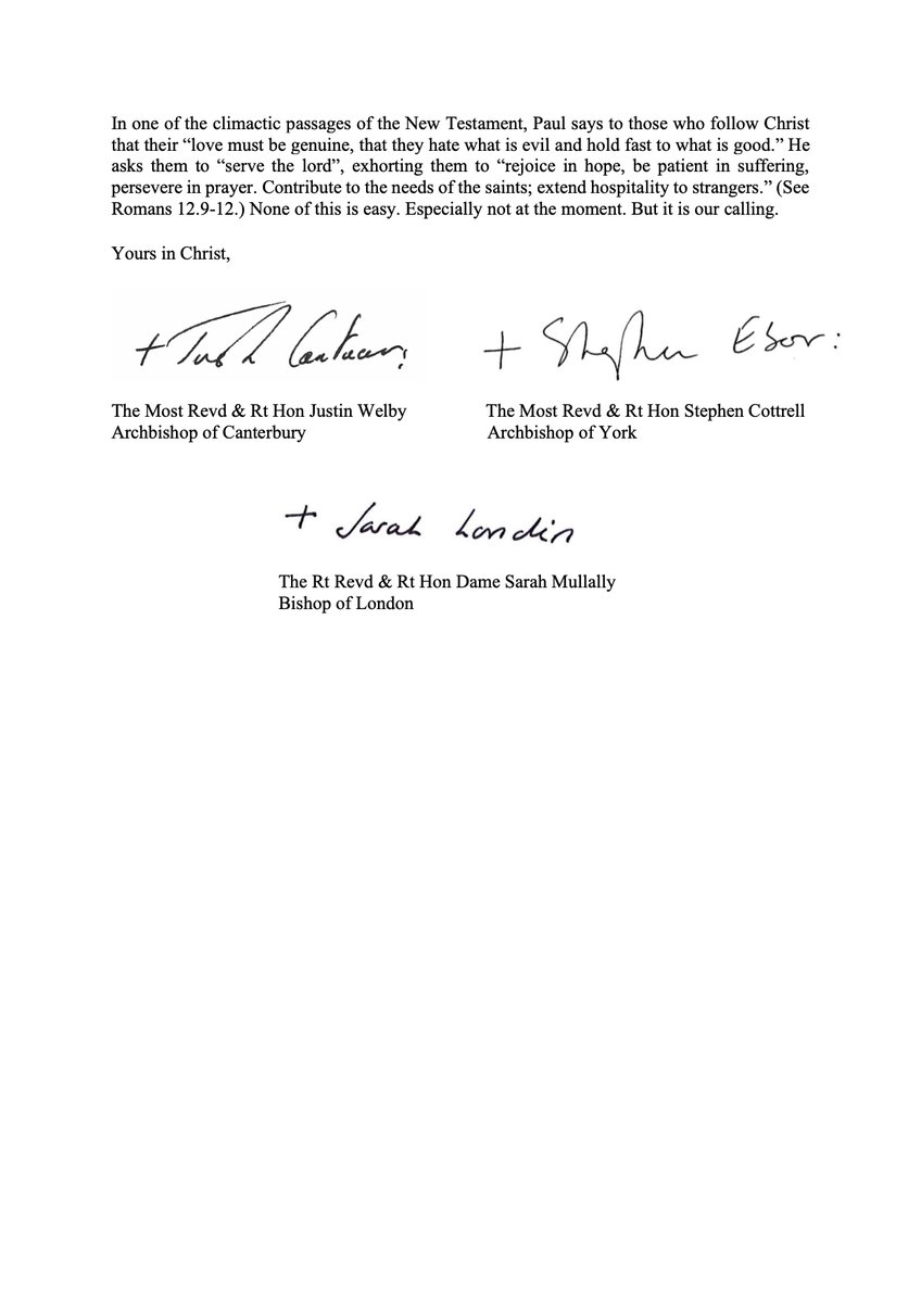 churchofengland's tweet image. Following the announcement of a second national lockdown, a letter has been sent to clergy from Archbishops @JustinWelby and @CottrellStephen, and @bishopSarahM.

Read more at cofe.io/LockdownLetter.