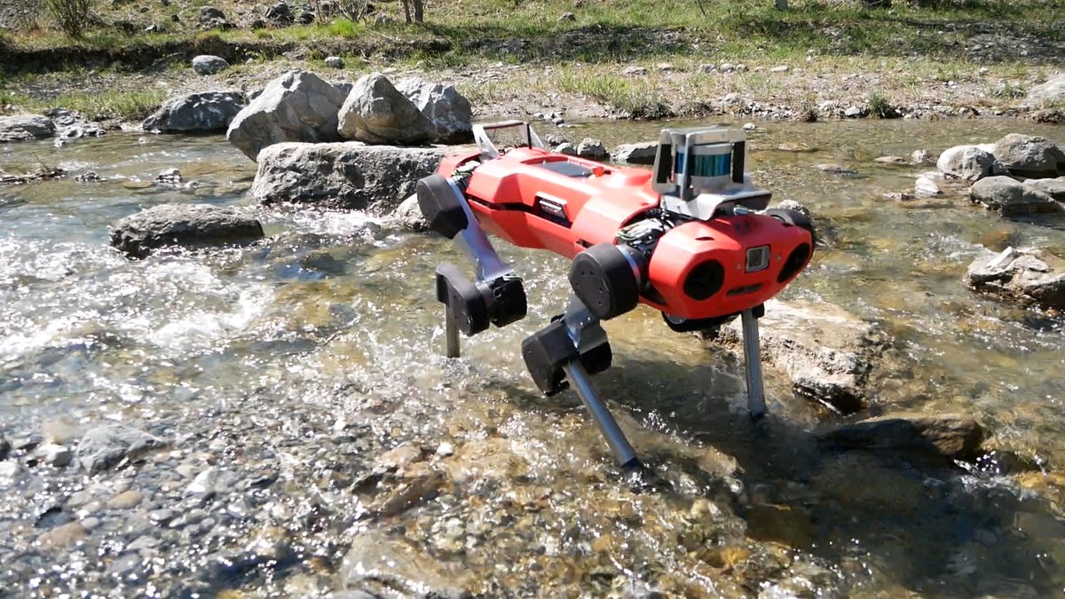 Engineers have designed a new software controller trained to feel out and react to the environment that successfully guided blind 4-legged robots through snow, rubble, slippery streams, and other challenging terrain. Learn more in <a href="/SciRobotics/">Science Robotics</a>: ($) fcld.ly/zfhr3ro