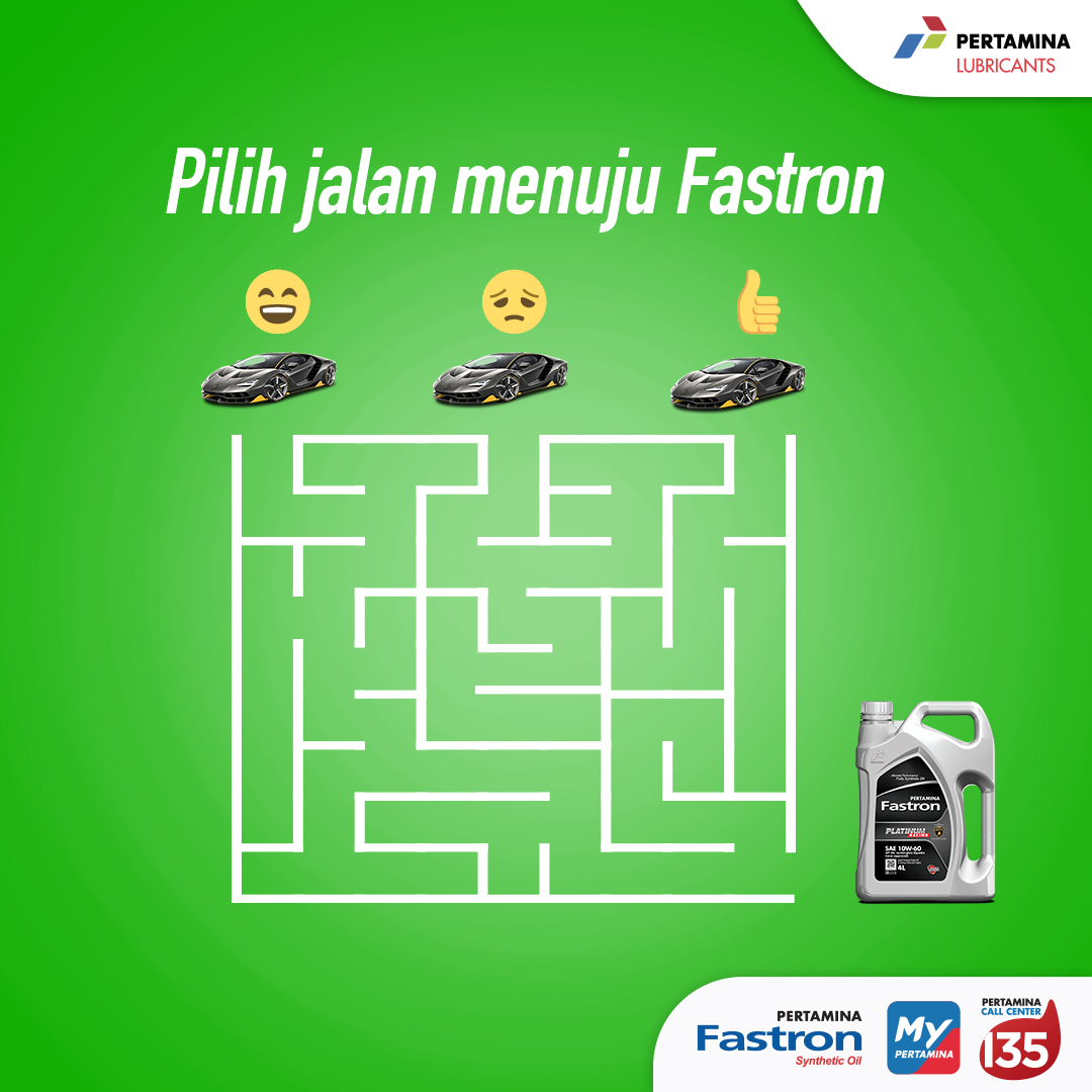 OfficialFastron's tweet photo. Pilih emojinya buat bantu mobil Lambo menuju oli Fastron Platinum Racing #GamesFastron #PercayaFastron https://t.co/EMXxvXvRAW