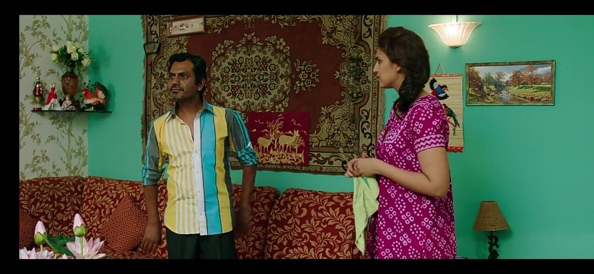 White flowers are the part of this frame also Liak comes to meet Jhimli for the first time after his release from prison and they have a chit chat over drinks @Nawazuddin_S  @humasqureshi