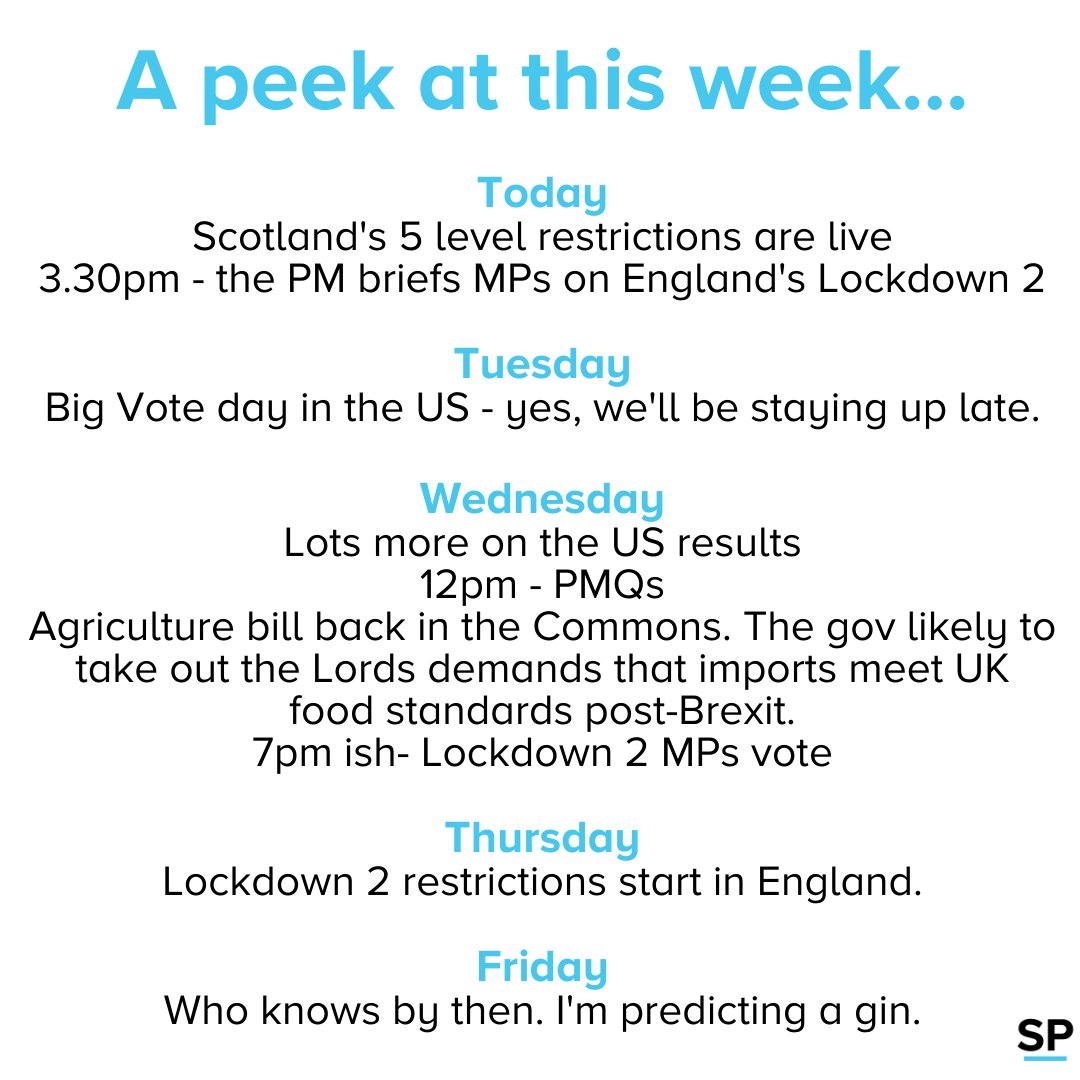 Here's what's on our pad *subject to change, as ever*...