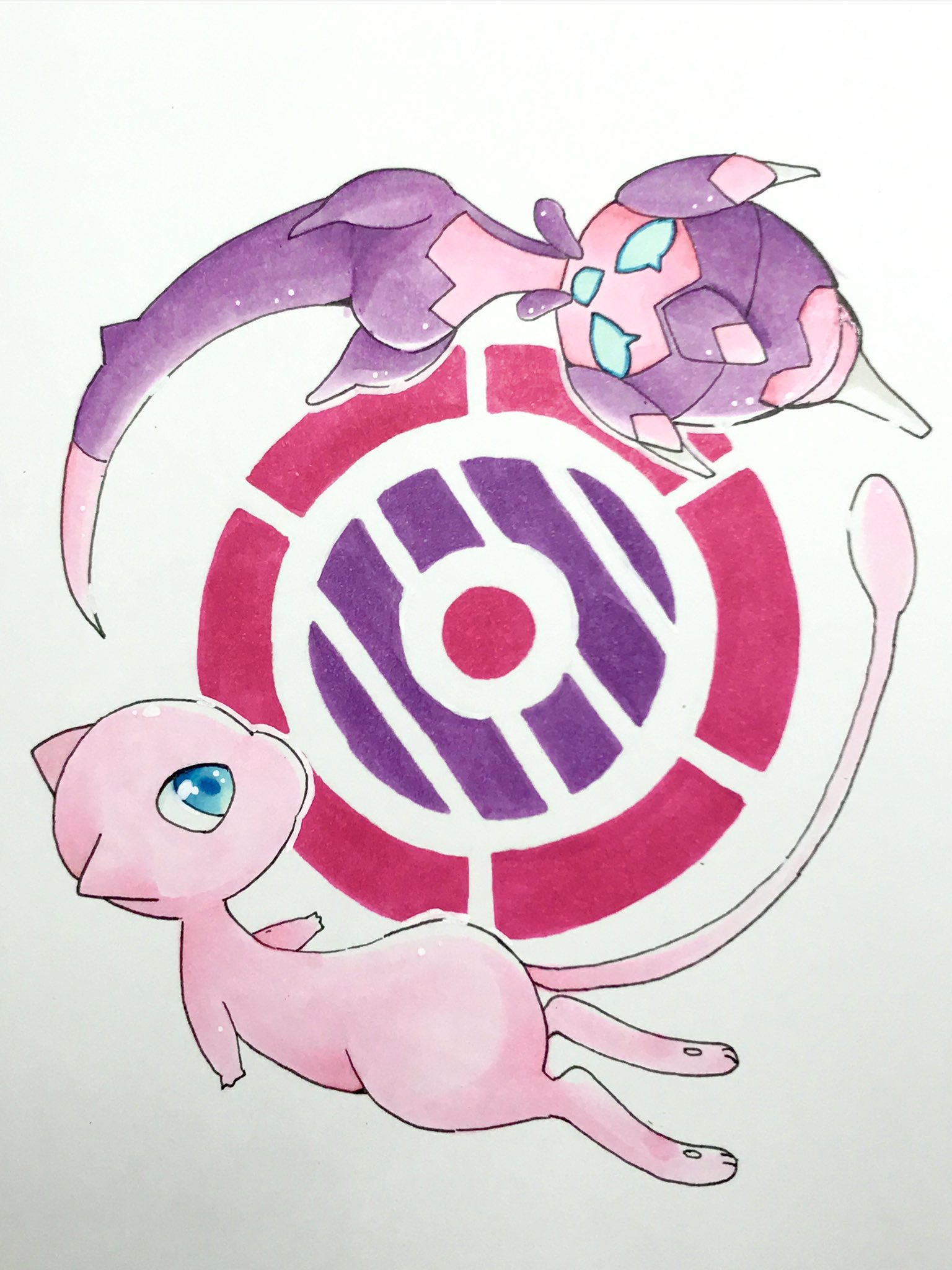 瓜売 うり En Twitter ミュウとべベノム ちょっと似てるとこあってかわいいなの絵 ポケモンイラスト T Co Oqkd9c2ns5 Twitter