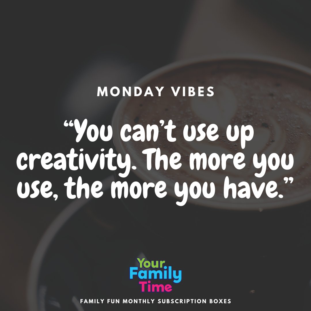 Happy Monday!!  “You can’t use up creativity. The more you use, the more you have.”
— Maya Angelou ☕️ ☕️