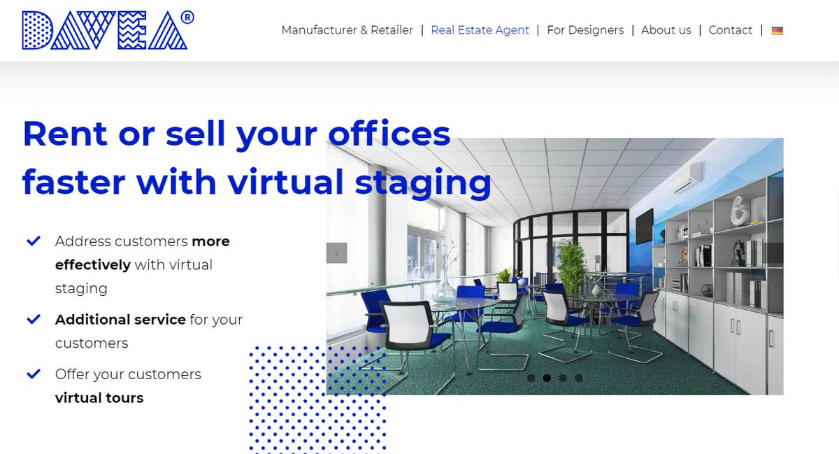 DaveaDesign's tweet image. Our design service for #RealEstate Agents makes offices more attractive and brings them to life. 
𝗡𝗼𝘁 𝗿𝗲𝗮𝗹, 𝗯𝘂𝘁 𝗽𝗼𝘀𝘀𝗶𝗯𝗹𝗲 𝘁𝗼 𝗲𝘅𝗽𝗲𝗿𝗶𝗲𝗻𝗰𝗲 𝗮𝗻𝘆𝘄𝗮𝘆.

davea.com/real-estate-ag…