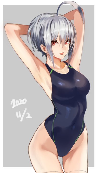 競泳水着の日に間に合わなかったやつ
何気に競泳水着姿のうちの子は初 