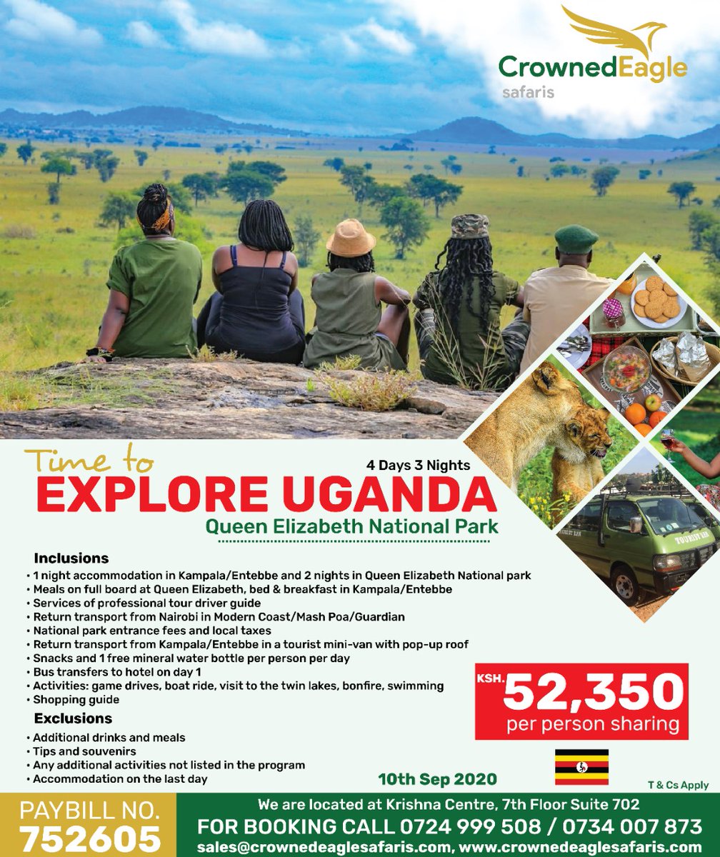 MarkJobs5's tweet photo. TIME TO EXPLORE UGANDA.β¦πΊπ¬β©
#tembeauganda #magicalkenya #luxury #holiday #luxurious #vacation #beautifuldestinations #coast #beach #travel #villas #resorts #kenya #seekenya #travelafrica #beachvibes https://t.co/ZOSMNT29Qx