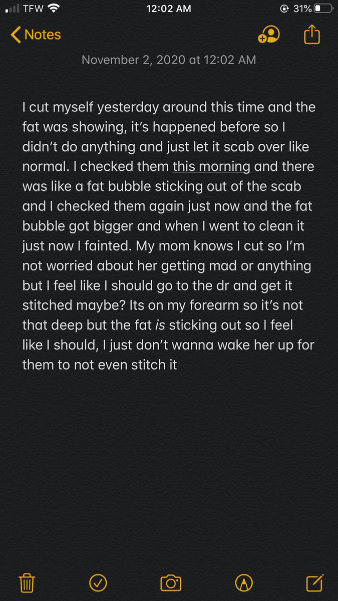 Skinny_bums's tweet photo. TW - sh (if u aren’t triggered by mentions and descriptions {no pictures} of it please read this cause Idk what to do)
Writing it in notes cause it won’t fit lol https://t.co/Rdh34OKWHv