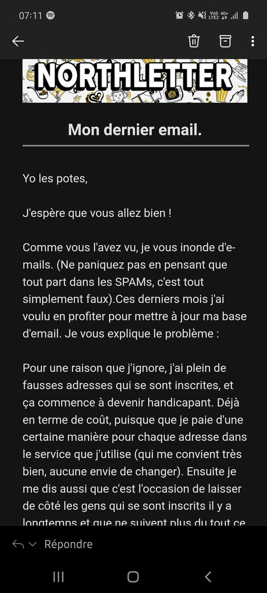 AdrienPaps's tweet photo. @CyrusNorth Yo Cyrus, est ce que tu changes réellement de newsletters? Merci :) https://t.co/eUdTKOmSDX