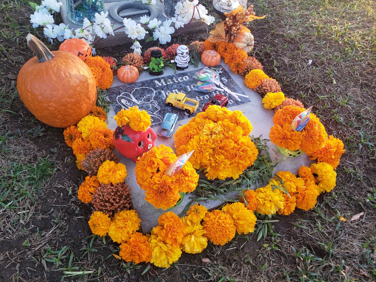 vramireztv's tweet photo. Así mis tres altares, 💜🧡 cada año los espero con ansia, para escuchar sus voces, olerlos, y sonreír con su recuerdo. 🍻 Por mis muertos y por los suyos; porque nunca los olvidemos y que ellos no dejen de venir... 🏵🕯💀✝️🏵🕯💀😇✝️ #DiaDeLosMuertos #Altar #Cempasuchil #Naranja https://t.co/YbgVyMr9JS