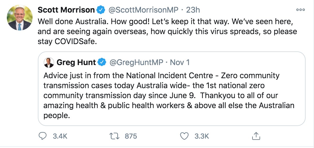 UPDATE3.4k : 3.3kComments have pulled ahead now!It may be because Morrison's media team have informed the "liker-bots" to stop to try to avoid further embarrassment.  #scottsbots