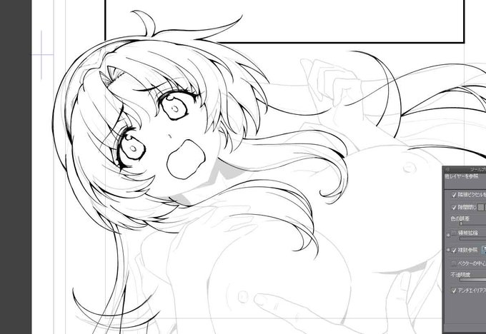 ペン入れしていて思ったのですが、下書き…全然意味ねぇですね…これ… 