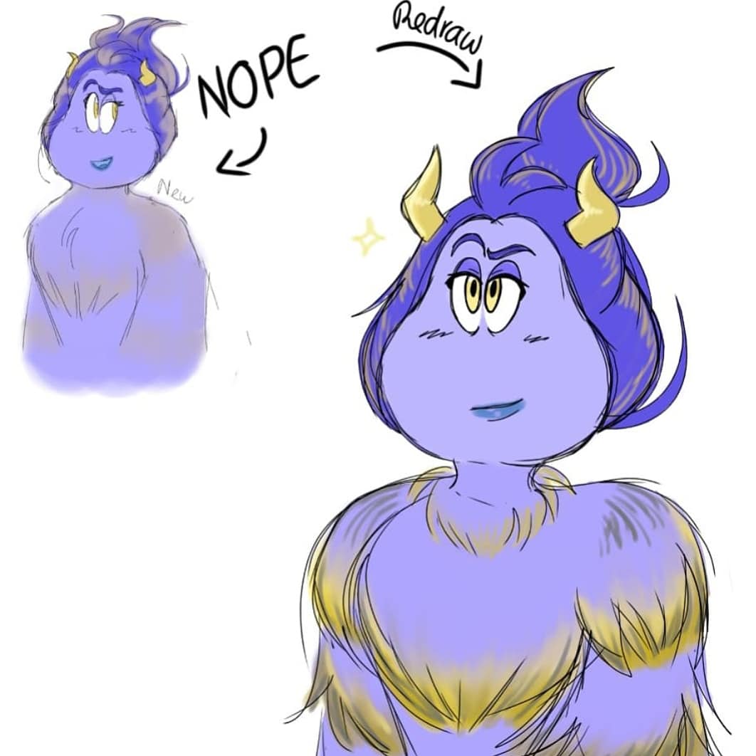 BuddinBluez's tweet photo. So i redesigned one of my yetisonas.
#smallfoot #smallfootmovie #yeti #oc #originalcharacter https://t.co/YjBkd4Wosd