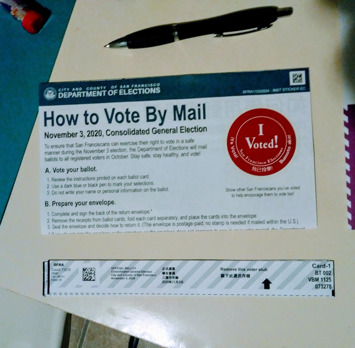 #Election2020 #EveryVoteCounts  #IVoted