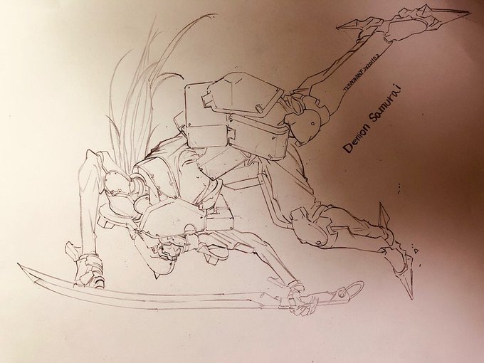 鬼侍 グルンと回転斬る #オリメカ 