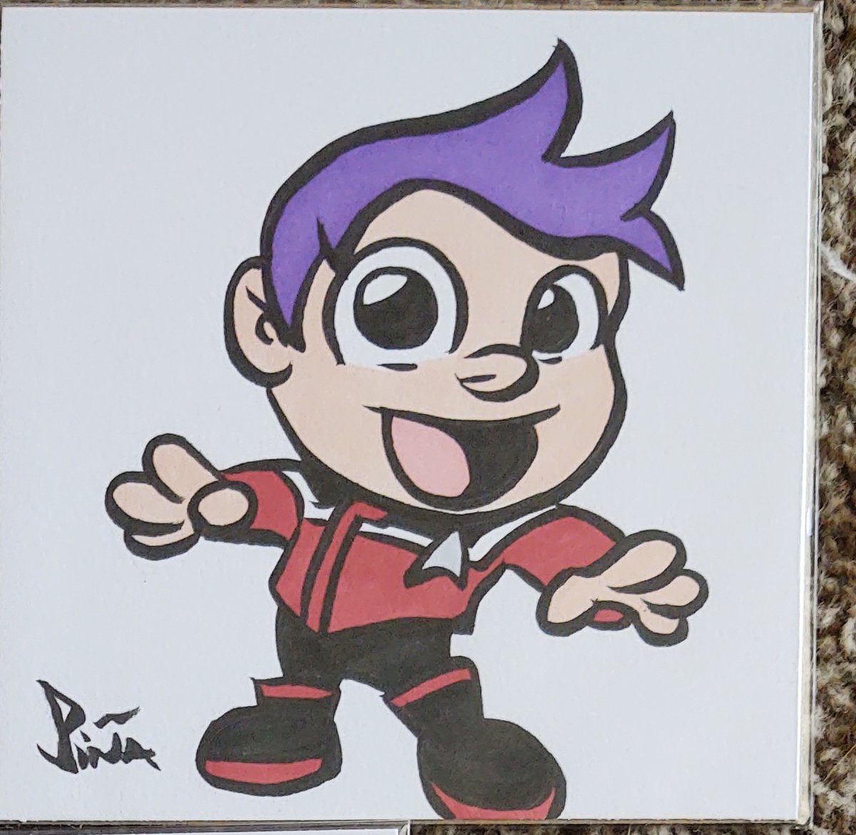 'We are SO getting fired for this.' Another quick color sketch of the crew of The Cerritos, aspiring Ensign Boimler! He's just excited about his new transfer. 

#startrek #lowerdecks #chibi #ink #marker #sketch #cbs #boimmeup #morelikehimthanidliketoadmitpubliclybuthereweare