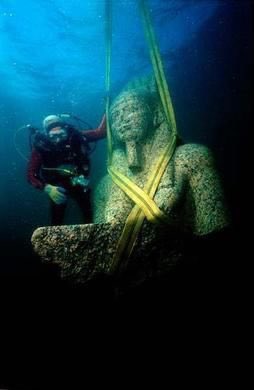 Canopus and Thonis-Heraklion cities... both cities are centuries older than Alexandria, and studies suggest that they drowned gradually underwater due to the liquidefication of soil of the ancient Canopic branch of the Nile...