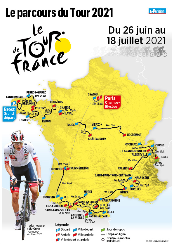 Tour De France 2021 Carte Tour De France 2021 Tutte Le Tappe