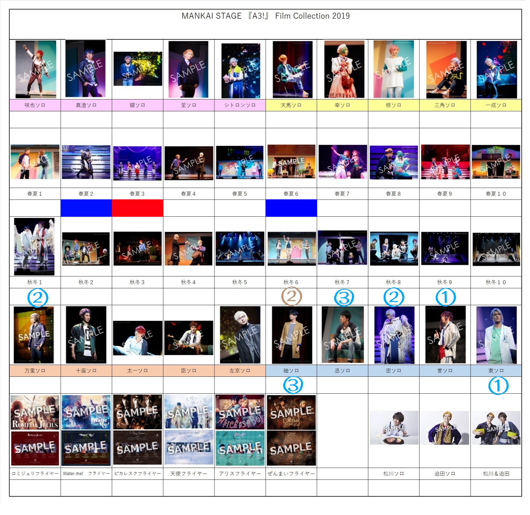 A3 エーステ トレブロ ランブロ ブロマイド A3 エーステ トレブロ ランブロ ブロマイド GOODS | MANKAI STAGE『A3