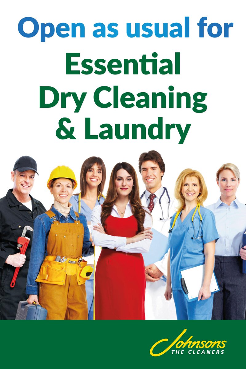 johnsoncleaners's tweet image. Here to support the community through lockdown as an essential service.