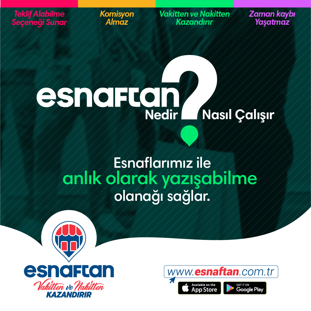 Esnaftancomtr's tweet photo. Esnaflarımız ile anlık olarak yazışabilme olanağı sağlar.
#esnaf #pazaryeri #komisyonsuz #teklifal #tüketici #komisyon #kampanya #alışveriş #eticaret https://t.co/OOsnMTSbUK
