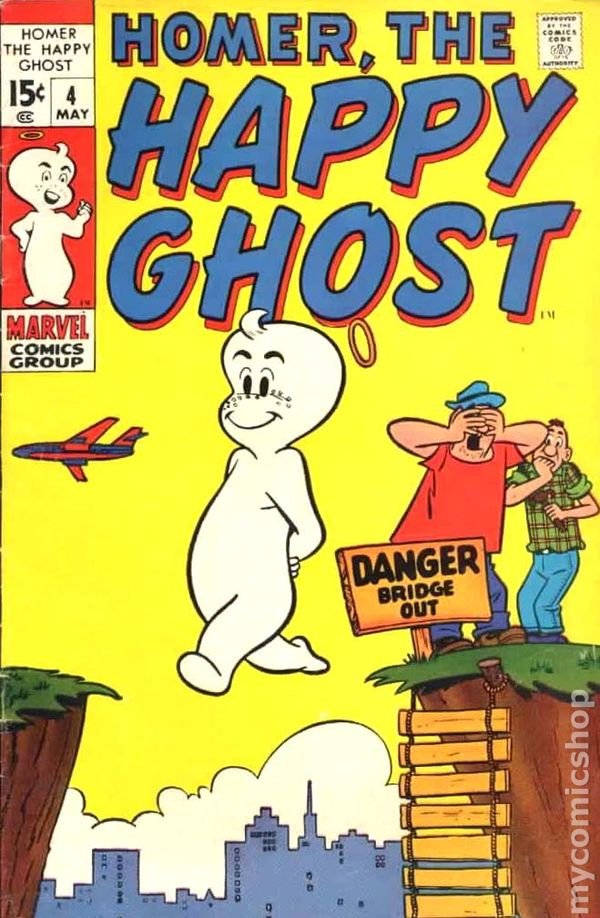 Homer the Happy Ghost is a comic oddity. It's a Casper ripoff with Archie's face written by Stan Lee and published by Marvel comics.

When are we getting Homer the Happy Ghost in the MCU? 