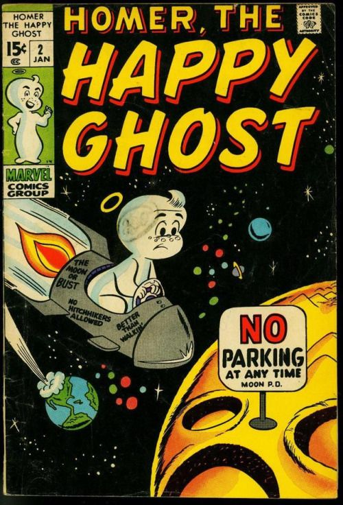 Homer the Happy Ghost is a comic oddity. It's a Casper ripoff with Archie's face written by Stan Lee and published by Marvel comics.

When are we getting Homer the Happy Ghost in the MCU? 