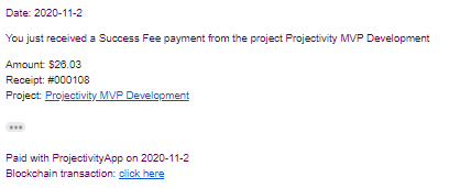 ProjectivityApp's tweet photo. You just received a Success Fee payment! https://t.co/zcTPQz2rpl