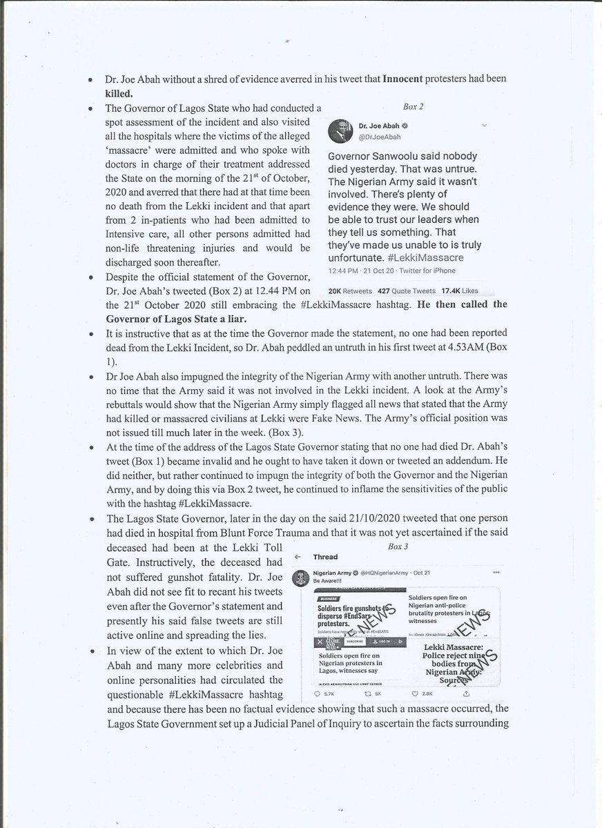 mickiebrownkie's tweet photo. As promised, @DrJoeAbah. This tweet contains the letter from my solicitors in response to your solicitor's letter. I would not have made such a public display if you had not done so yourself. #RobustResponse https://t.co/IQoF3BhNPa