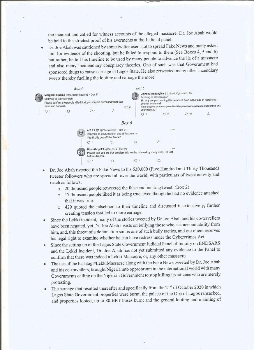 mickiebrownkie's tweet photo. @DrJoeAbah @adedunmade As promised, @DrJoeAbah. This tweet contains the letter from my solicitors in response to your solicitor's letter. I would not have made such a public display if you had not done so yourself.
#RobustResponse https://t.co/kHMPcEXVo7