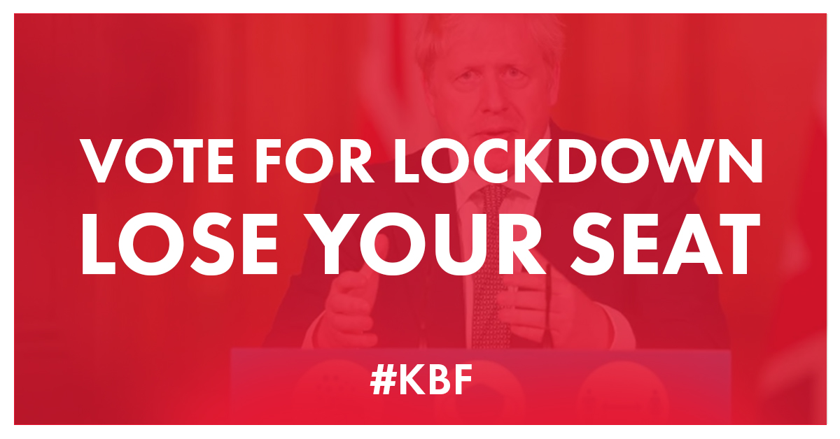 BritainFree's tweet photo. To those MPs planning to vote in favour of the Deadly Lockdown this Wednesday. 

You will lose your seat if you vote in favour. Perhaps this realisation matters more to you than sentencing people to death by voting for the lockdown?

#KBF https://t.co/C16jrPWNnj
