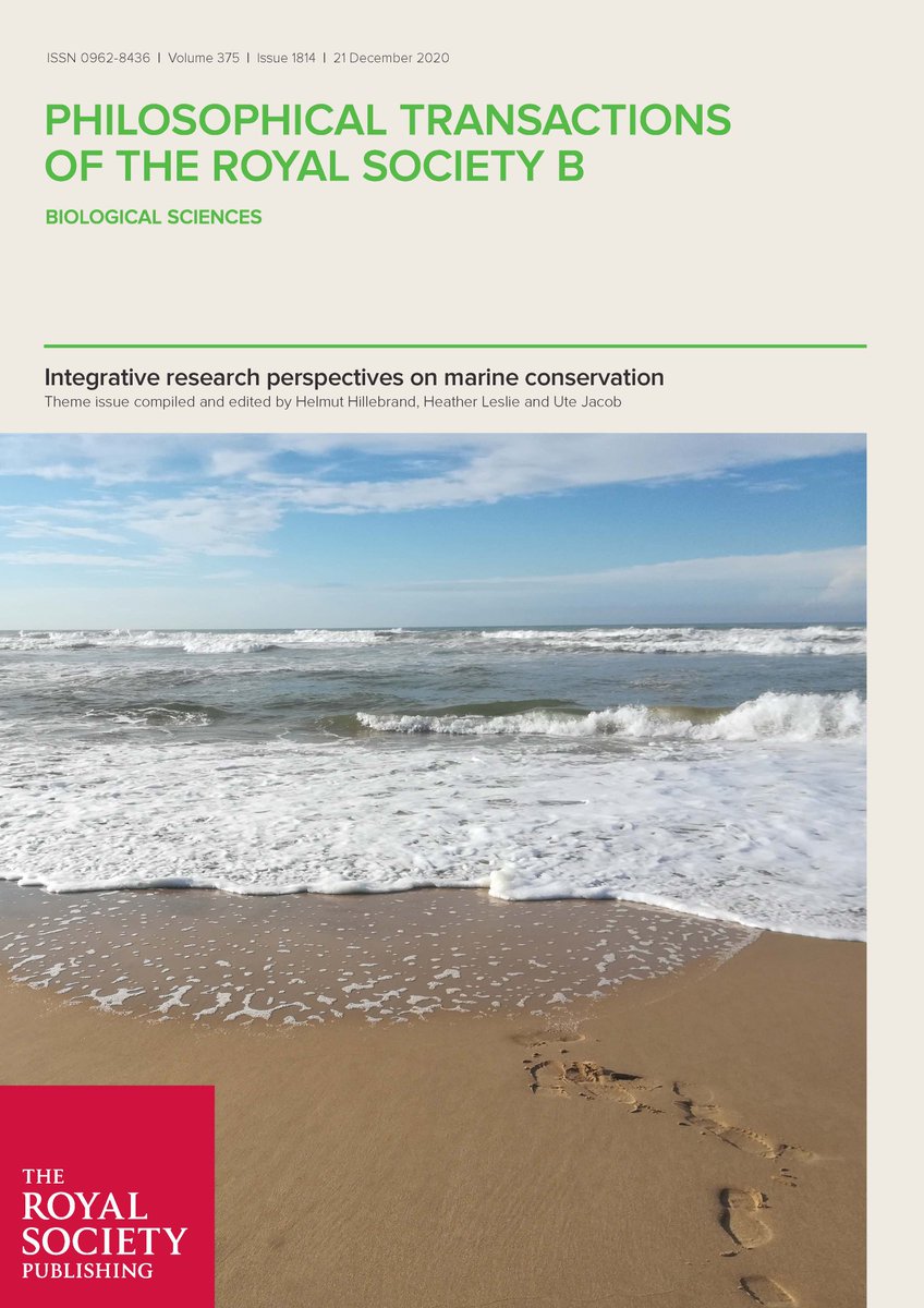 HIFMB 🪼 @hifmb.bsky.social (@hifmb_ol) on Twitter photo Out now: Theme issue on "Integrative Research Perspectives on Marine Conservation" in <a href="/royalsociety/">The Royal Society</a> Philosophical Transactions B. Guest edited by @utejacobjj, @hleslie_umaine & <a href="/hhillebr1/">Helmut Hillebrand</a>
royalsocietypublishing.org/toc/rstb/375/1…
The issue consists of 16 articles organized in 4 sections: ... Out now: Theme issue on "Integrative Research Perspectives on Marine Conservation" in <a href="/royalsociety/">The Royal Society</a> Philosophical Transactions B. Guest edited by @utejacobjj, @hleslie_umaine & <a href="/hhillebr1/">Helmut Hillebrand</a>
royalsocietypublishing.org/toc/rstb/375/1…
The issue consists of 16 articles organized in 4 sections: ...