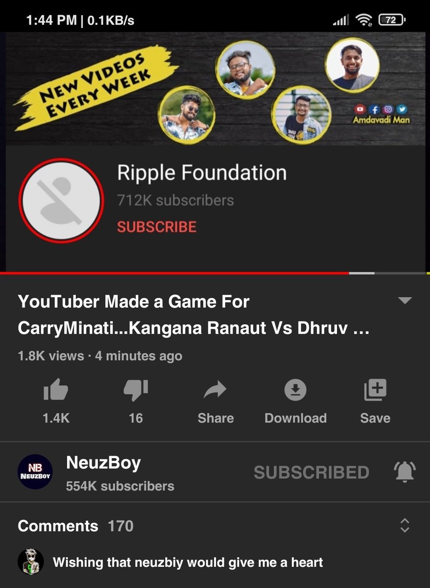 The_yuvrajsinh's tweet image. @KushalAmdavadi bhai 2nd news channel ma pan cover thay gayu
 🙏🏼❤
#bringbackamdavadiman @KushalAmdavadi @jatinprajapati0 @YouTubeIndia @YouTubeCreators