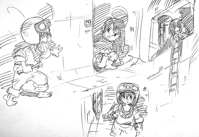 操縦室からサイズの合わない、ギガントの飛行服を着て旅(機内の探検)に出る主人公。

はじめて出会う他の人間(少女)は半分野生化し、薄暗い機体の中を縦横無尽に駆け回っていて、主人公よりも身体能力が高い。

虚弱な主人公と仲間になるまでが、一苦労。

……とかの妄想。

>ギガントぐらし 