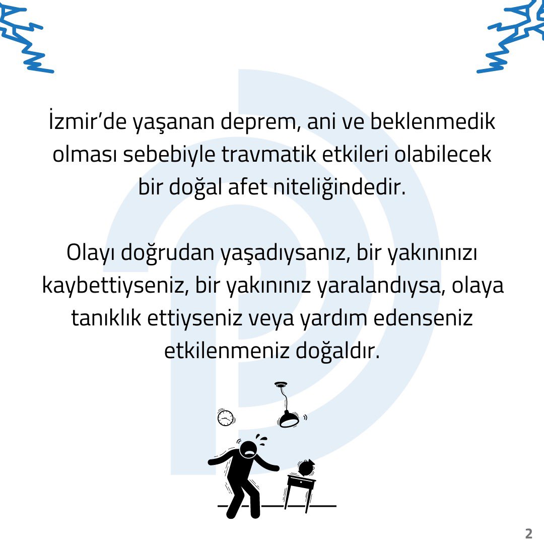 TPDBilgi's tweet photo. Türk Psikologlar Derneği Travma, Afet ve Kriz Biriminin hazırladığı Deprem Bilgilendirmesi 

#izmir #deprem #psikososyaldestek
#dayanışma #birlikteyiz  #TürkPsikologlarDerneği https://t.co/Wlvz0y9SQ7