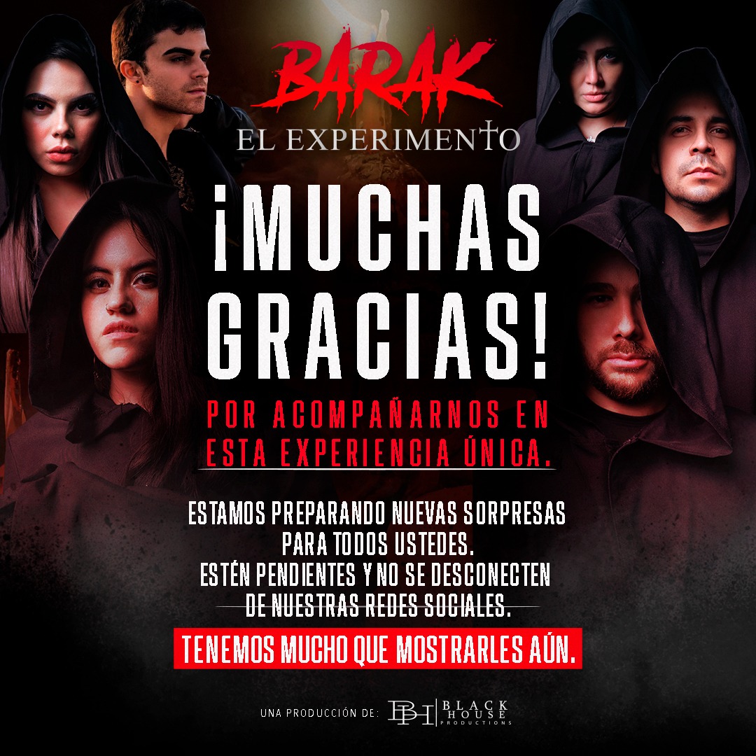 BarakExperiment's tweet photo. Posesiones, lágrimas, apariciones, gritos, risas, emociones a flor de piel y mucho más hemos vivido al lado de nuestros #6Influencers1Demonio acompañados de todos ustedes.
¡Muchas gracias!
#BaraklElExperimento y su cabaña mística cierran sus puertas…por el momento. https://t.co/xl83VYdb5s
