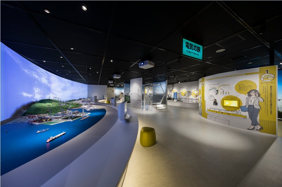 中部電力株式会社 でんきの科学館3f 電気の旅 リニューアルしました 電気 をつくるための燃料調達から 皆さんのご家庭に届くまでの一連の流れを紹介 全長16ｍのジオラマや実物の電力設備 模型などで 電力設備の大きさや重さ 高さなどをリアルに体感