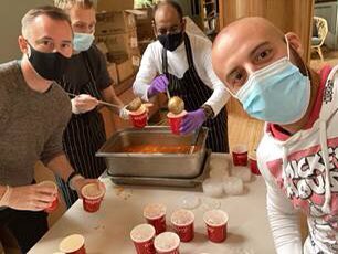 As part of our ongoing support of <a href="/RefettorioFelix/">Refettorio Felix</a> - one of our teams has spent the last two weeks preparing &amp; packing food parcels for 200 people.  The gesture of sitting down to a meal and breaking bread together is the first step toward rebuilding dignity &amp; creating community.