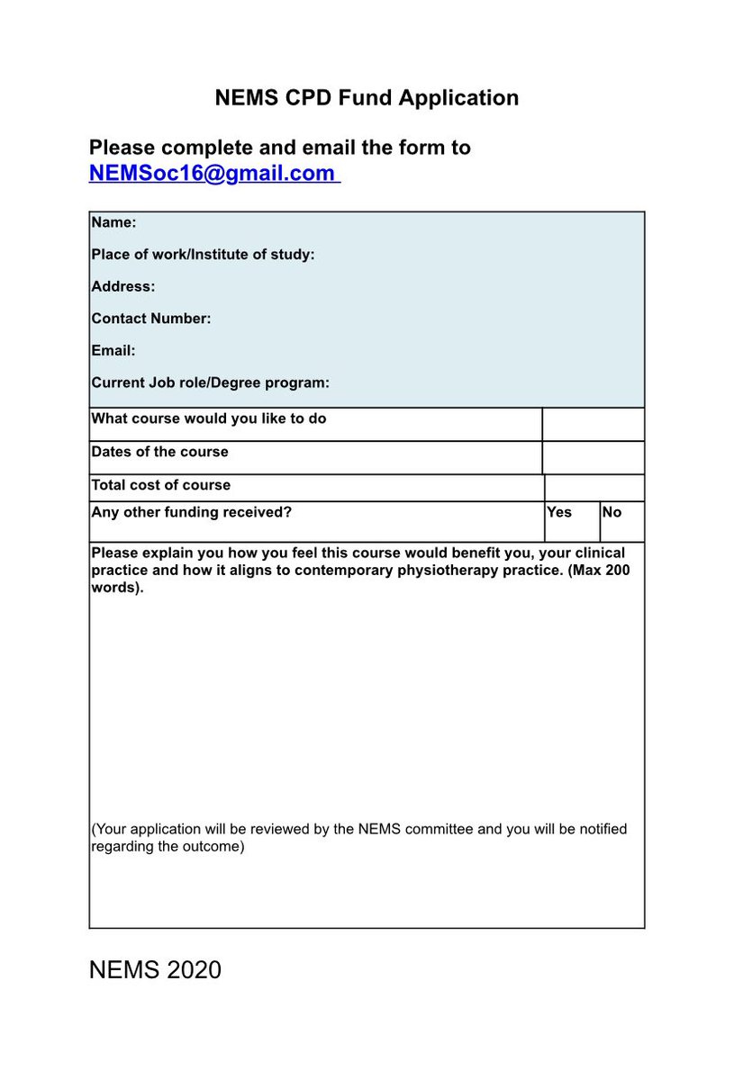 nemsoc16's tweet image. Calling all....🥁 🥁 NEMS Members: the team have pulled together CPD funds (up to £500), to help provide an early Xmas present!
-see Facebook post for details.
-deadline- 21st November.
- winner/winners to be announced at our next Virtual event (1st Dec).
SAVE THE DATE- 1st DEC