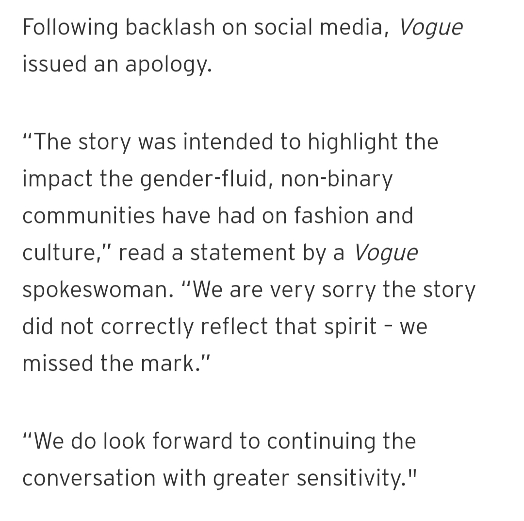 This is the rewriten article and the apology Vogue issued after being called out.  https://www.vogue.com/article/gigi-hadid-zayn-malik-august-2017-vogue-cover-breaking-gender-codes