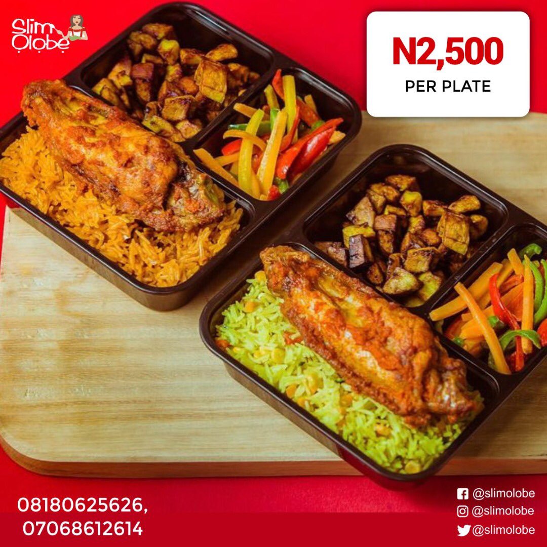 Have you heard of  @SlimOlobe ,your favourite online kitchen. Best plug for events catering service. For every recommendation you make, you'll get a special package as well.