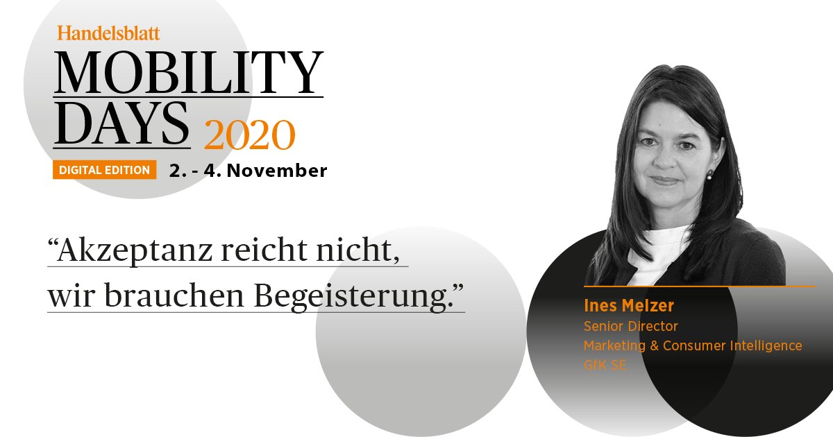 "Akzeptanz reicht nicht, wir brauchen Begeisterung."

Ines Melzer, Senior Director Marketing &amp; Consumer Intelligence <a href="/GfK/">GfK - An NIQ Company</a> in ihrer KEYNOTE: "Der Kunde im Fokus – Wie man Akzeptanz für Elektromobilität beim Endverbraucher schafft". #HBAutogipfel