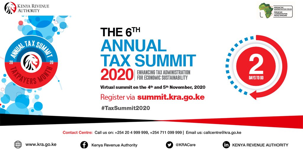 KRACorporate's tweet photo. Only 2 days left!

Have you registered for the #TaxSummit2020?

Registration closes tomorrow at NOON ensure you register today on https://t.co/0wtmfeJvUL. https://t.co/ASse84srB9