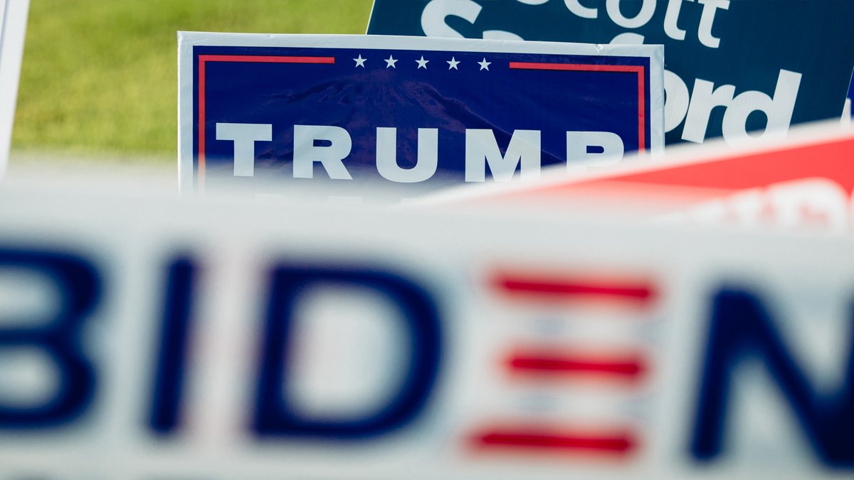 Design_Week's tweet photo. Designers dissect the logos, branding and merchandise of the 2020 US election: https://t.co/55Ai1s6CjJ https://t.co/WKFGBkM6O8