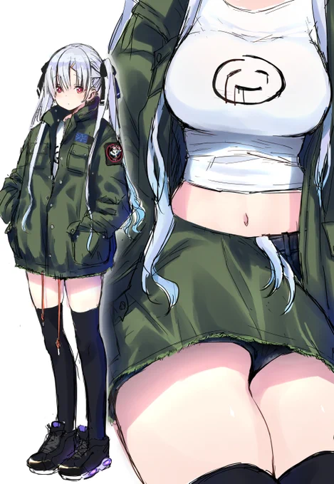 ミリタリージャケット着てる女の子とかスキ・・・ブカブカの男物だとなおスキ・・・ 